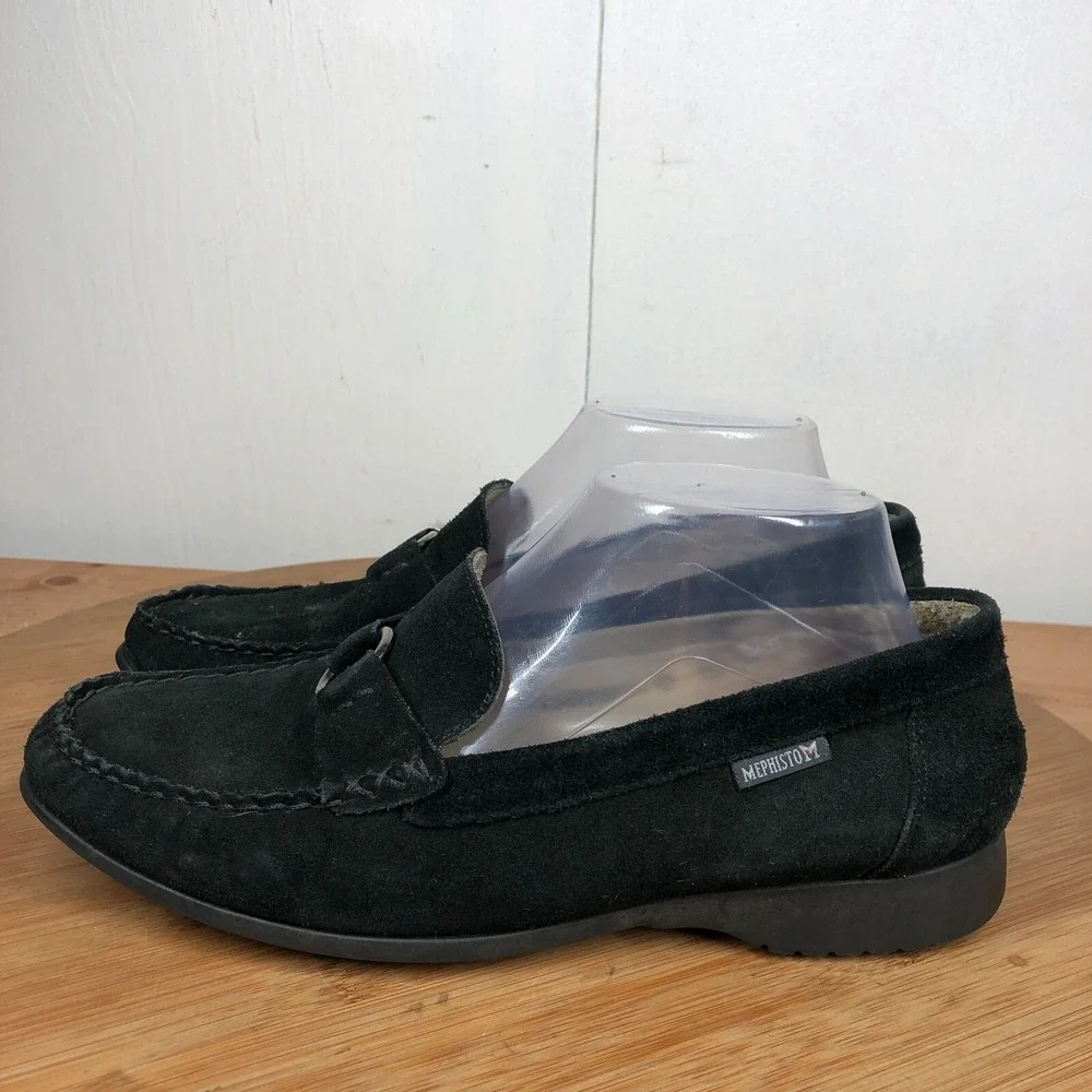 Mephisto Womens size 9 shoes Cool Air Black Suede Horsebit Casual loafers